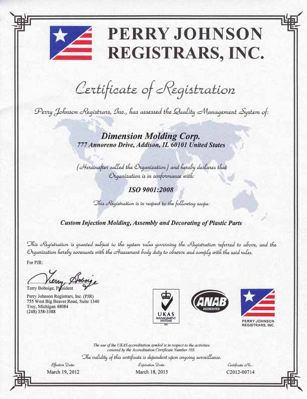 Dimension Molding Quality